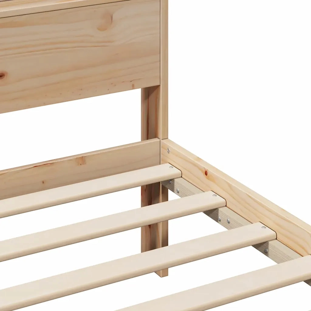 Struttura del letto-Giroletto Marrone 135 x 190 cm Legno multistrato