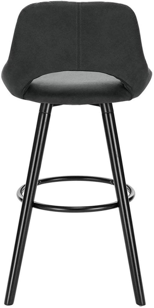 Set di 2 sgabelli da bar rivestiti in tessuto con gambe in legno antracite 19_0000563