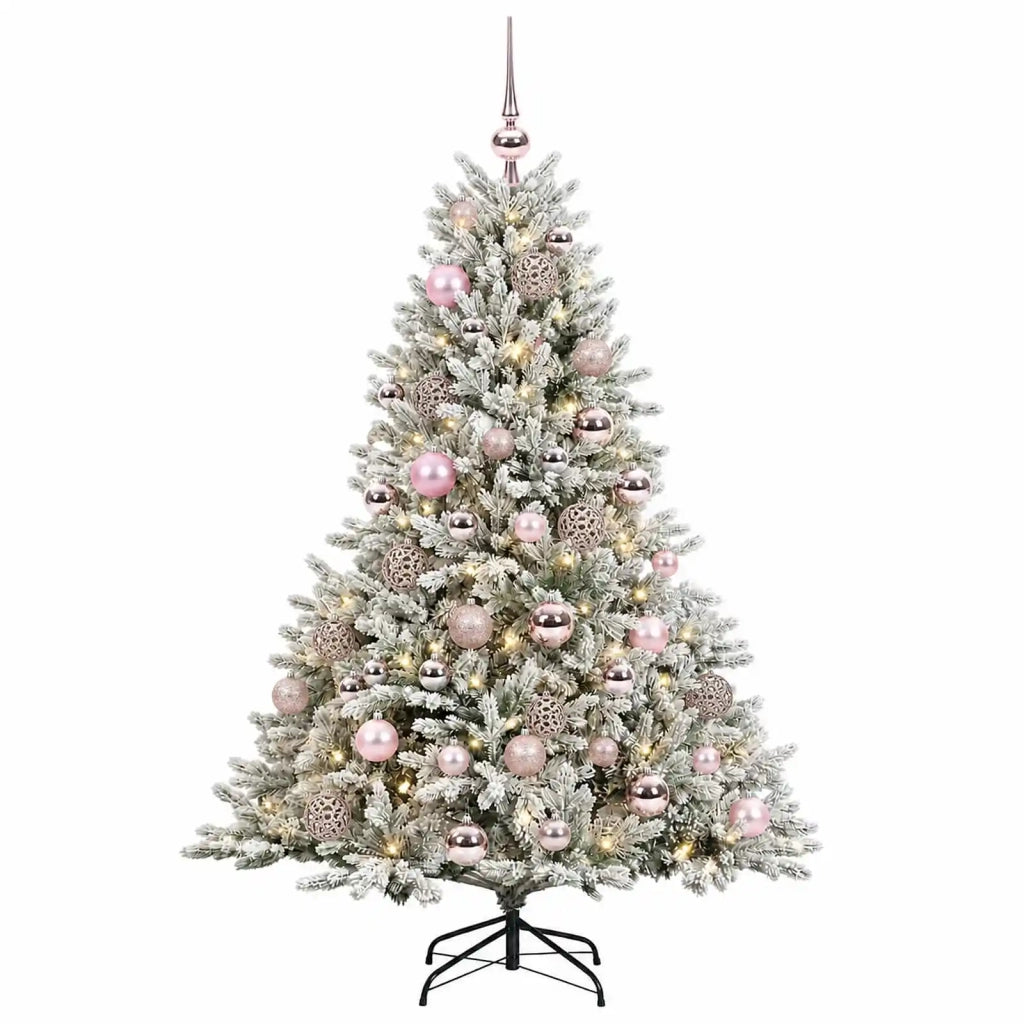 Albero di Natale artificiale con palline 150 cm 150 LED 3465754