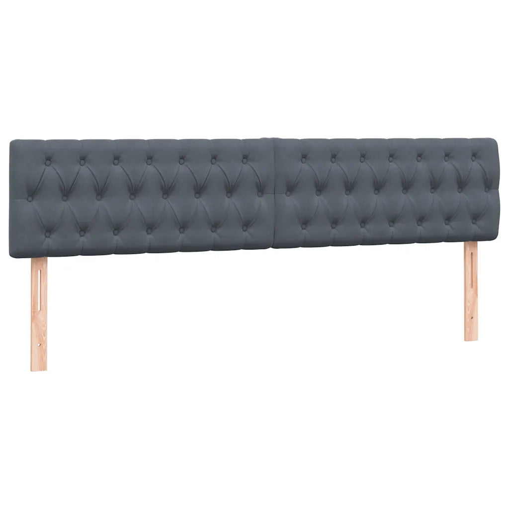 Giroletto a Molle con Materasso Grigio Scuro 180x220 cm Velluto