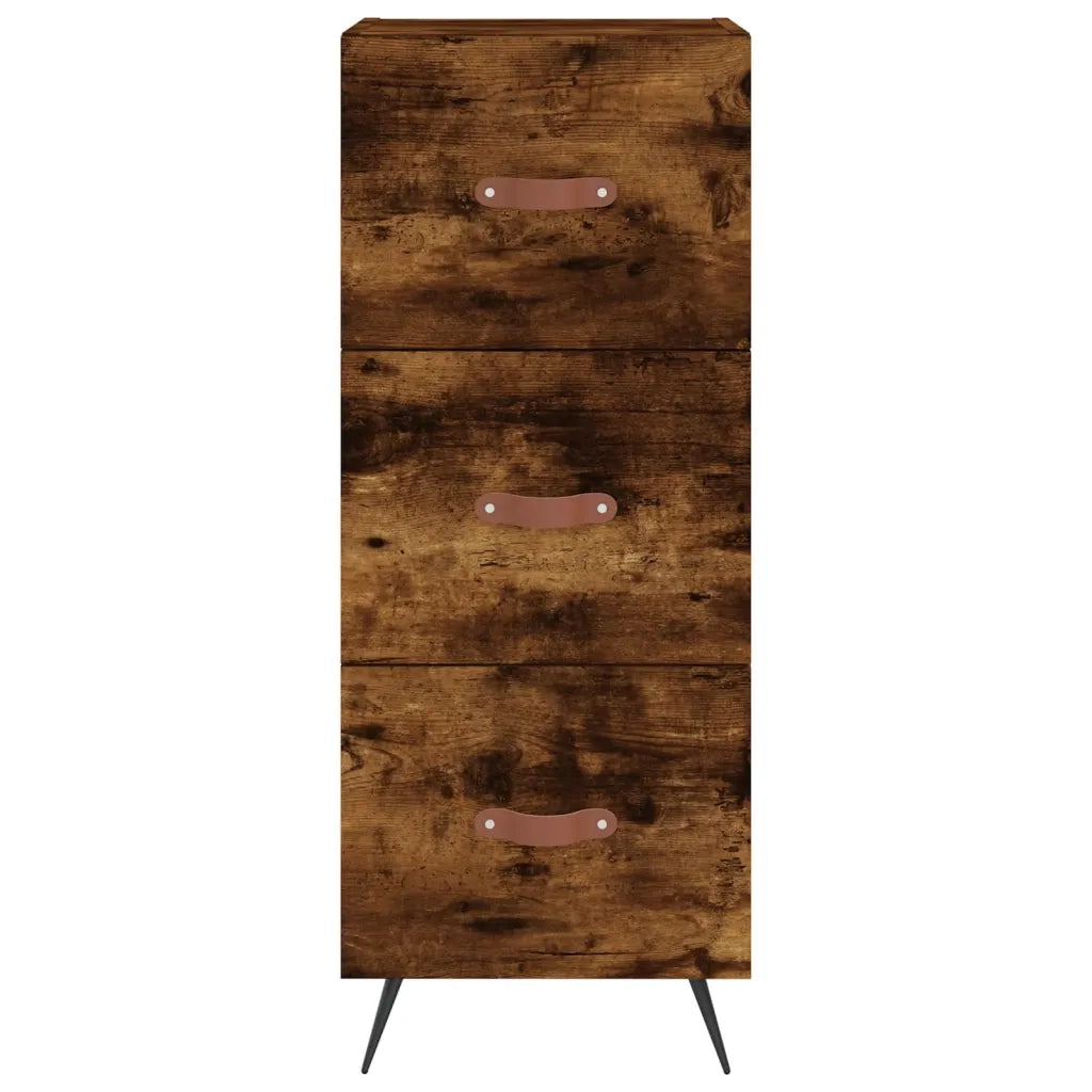 Credenza Rovere Fumo 34,5x34x90 cm in Legno Multistrato