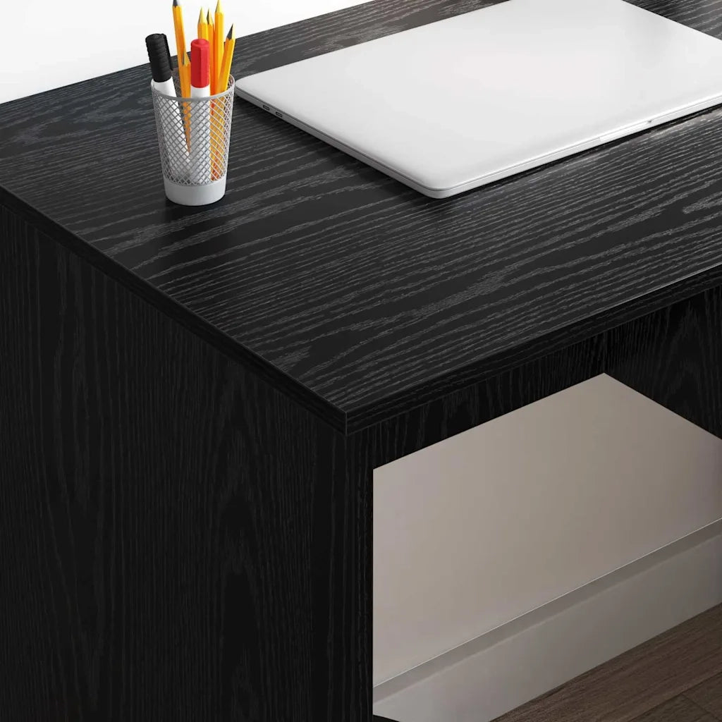 Scrivania Rovere Nero 90 x 49 x 75 cm Legno multistrato 869267