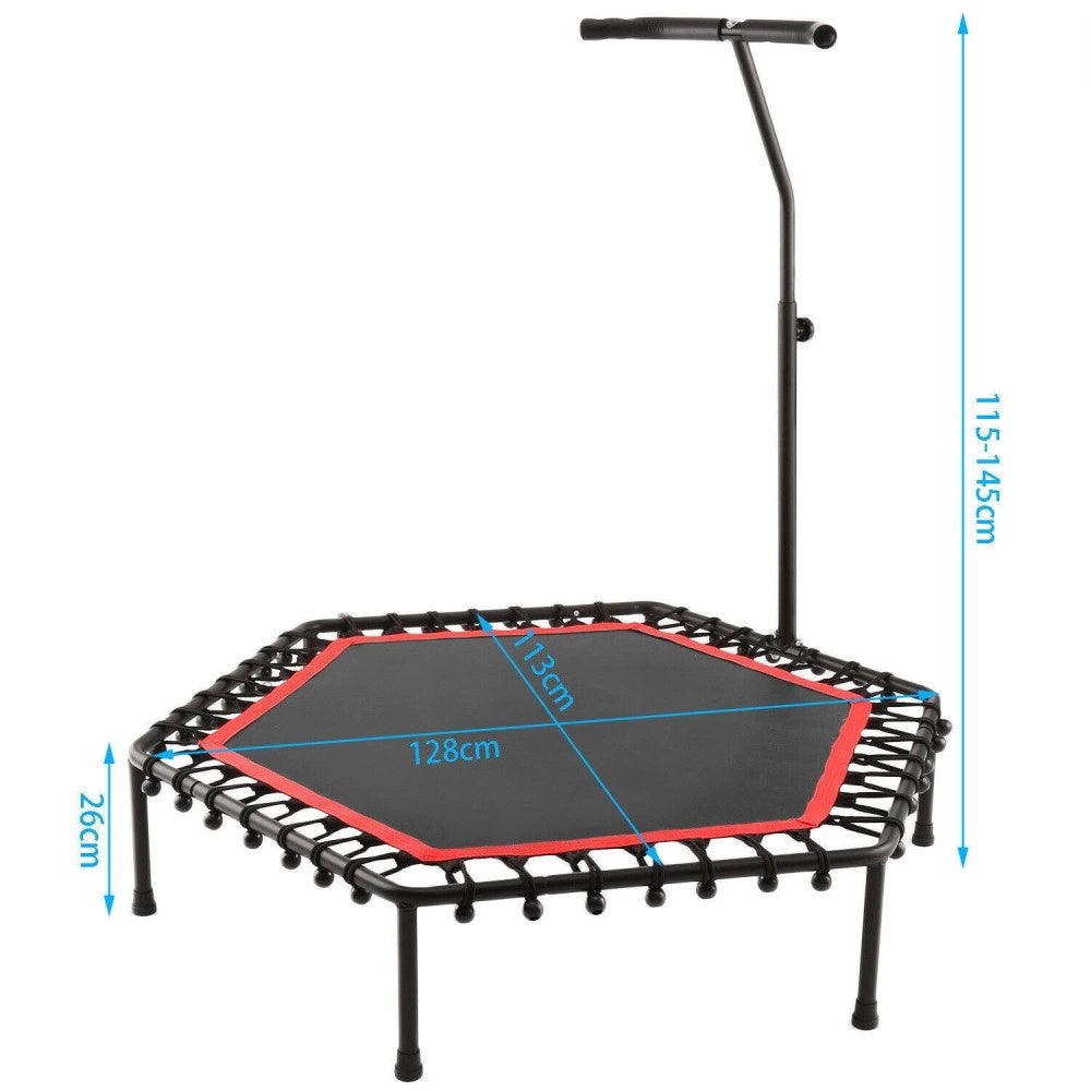 Trade Shop - Trampolino Tappeto Molle Elastico 150kg Con Maniglia Di Sicurezza Fitness Sport -