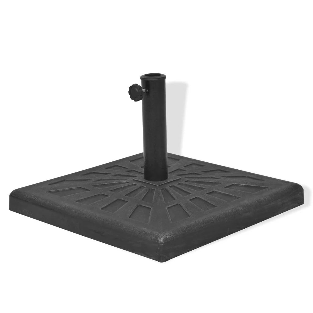 Base quadrata per ombrellone in resina diametro 38 e 48 mm nera 12 kg 2202085