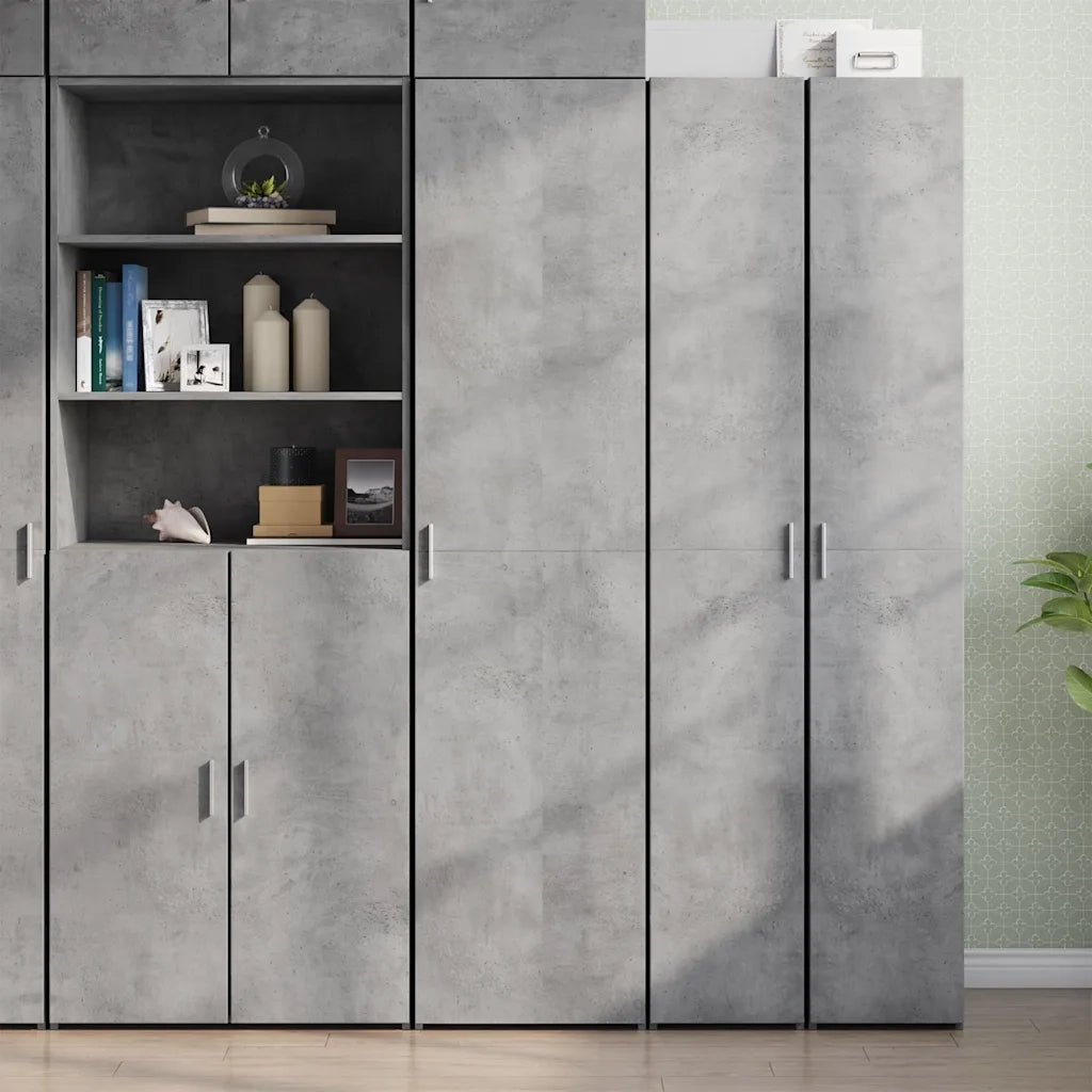 Credenza Grigio Cemento 45x42,5x185 cm in Legno Ingegnerizzato 3281409