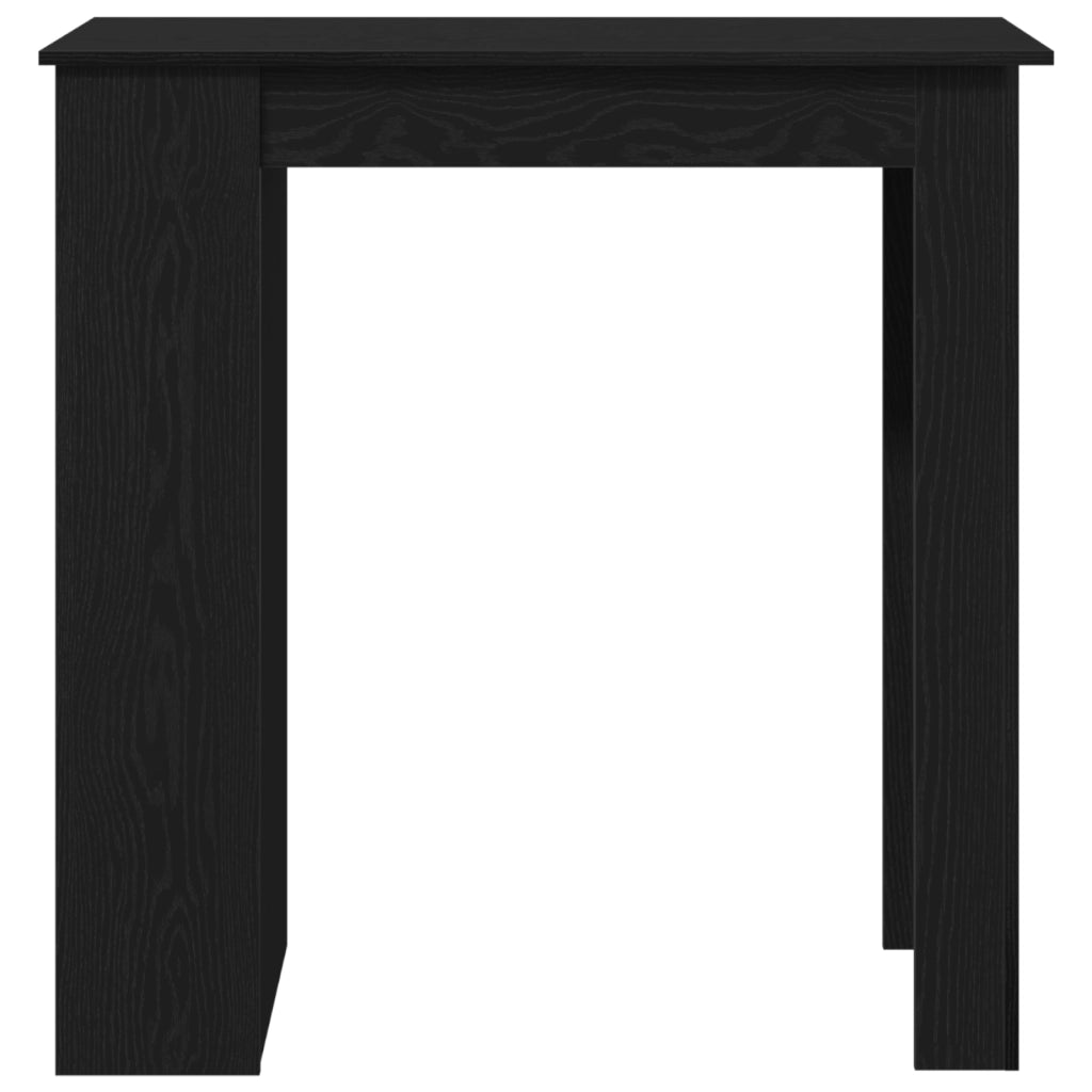 Tavolo da Bar con Ripiano - Rovere Nero, 102x50x103.5 cm, Realizzato in Legno Ingegnerizzato