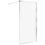 Schermo doccia argento in vetro temperato con cornice in acciaio inox Wet Room Bagno senza porte 100 x 190 cm