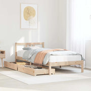 vidaXL Letto senza Materasso 75x190 cm in Legno Massello Pino