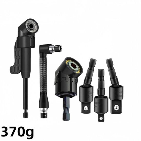 Adattatore per foro angolare, morsa per trapano prolunga, set di chiavi a morsa universale, bit, pezzo angolare, pezzo angolare per chiave a stella, manubrio universale, set di manubri universali, stile 1