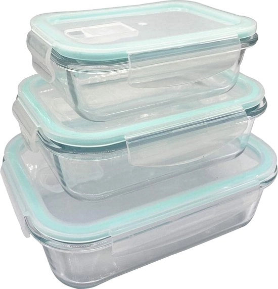 Contenitori di Stoccaggio per Cibo in Vetro - Set di Contenitori di Stoccaggio per Cibo in Vetro