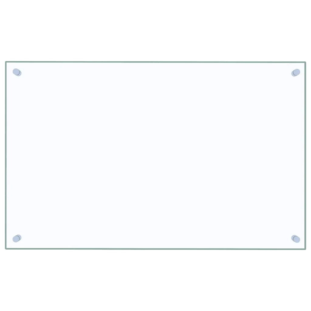 Set di 2 paraschizzi per cucina 80 x 50 cm design pratico in vetro temperato trasparente 02_0055736