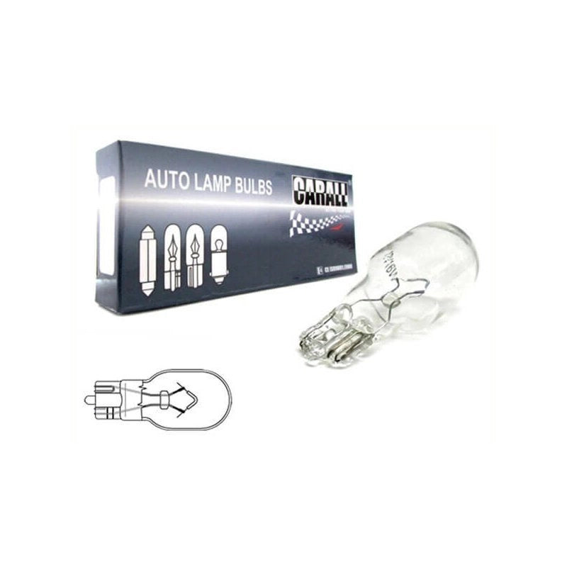 10x Lampade Alogene T15 W16W 12V 16W Wedge Tutto Vetro Retromarcia Posizione