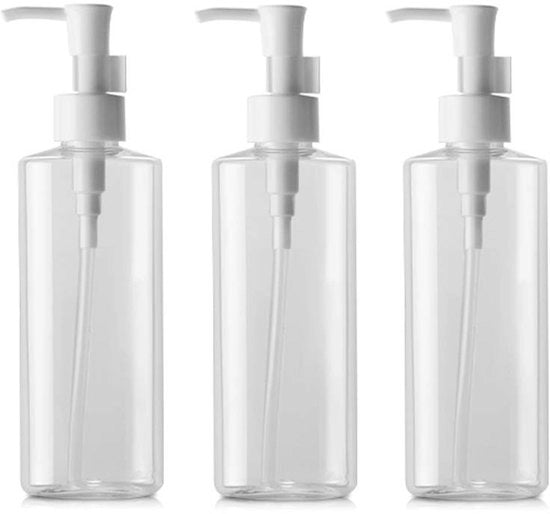Set di flaconi di plastica navighibili da 3 - Dispensatore - 120 ml - Sostenibile - Ideale per cosmetica - Dimensioni 135 x 35 mm - Flaconi di cosmetica