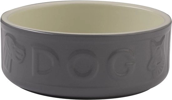 Bacino per cani con etichetta grigio 15 cm
