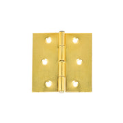 Cerniere quadre con spina fissa in ferro ottonato 50 x 50 mm. 2 pz.
