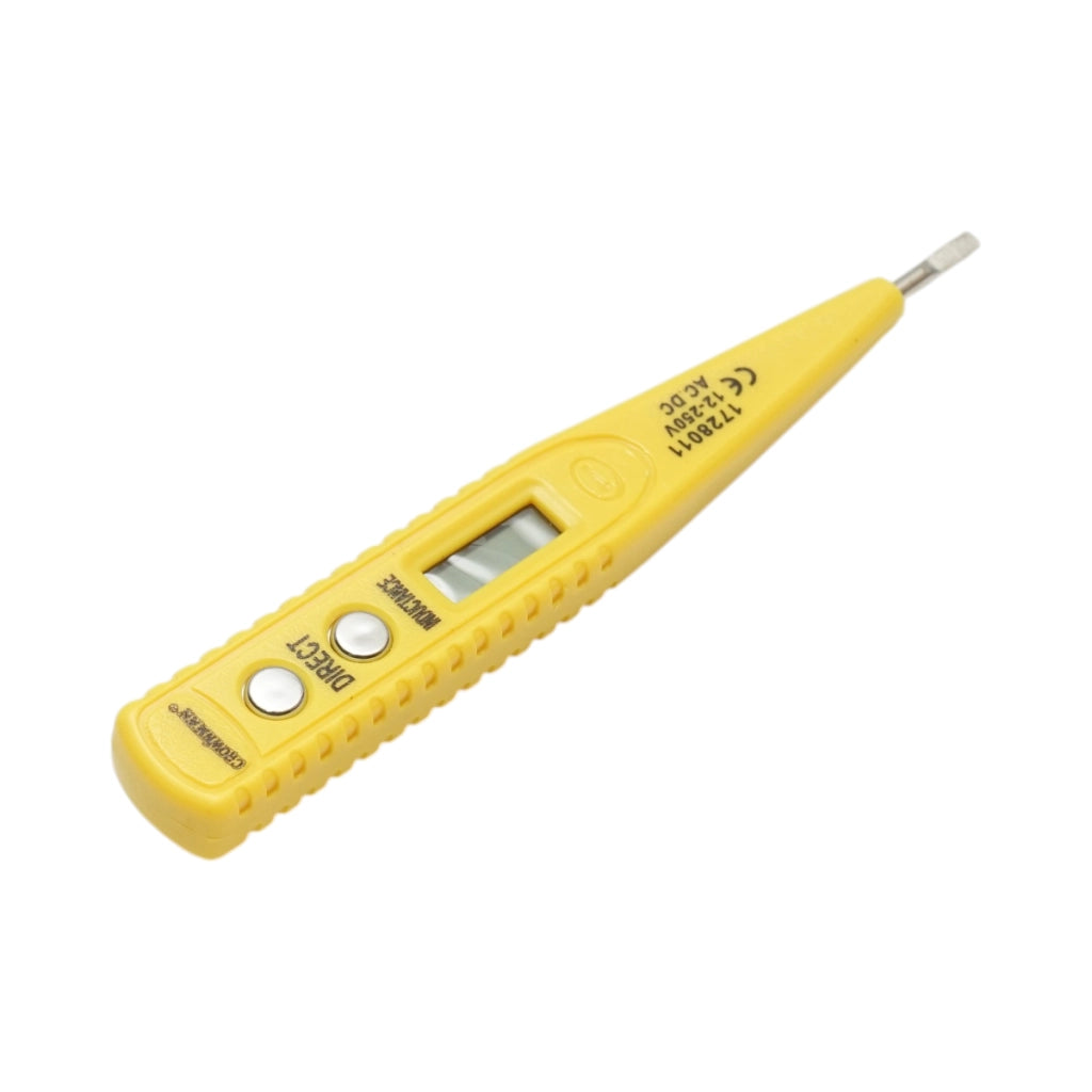 Cacciavite tester di tensione digitale 12-250 V CA/CC, 3x136 mm Crownman