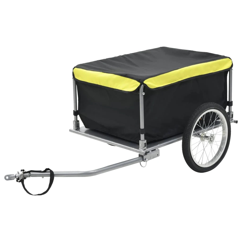 Rimorchio per bicicletta 65 kg nero e giallo 02_0004494