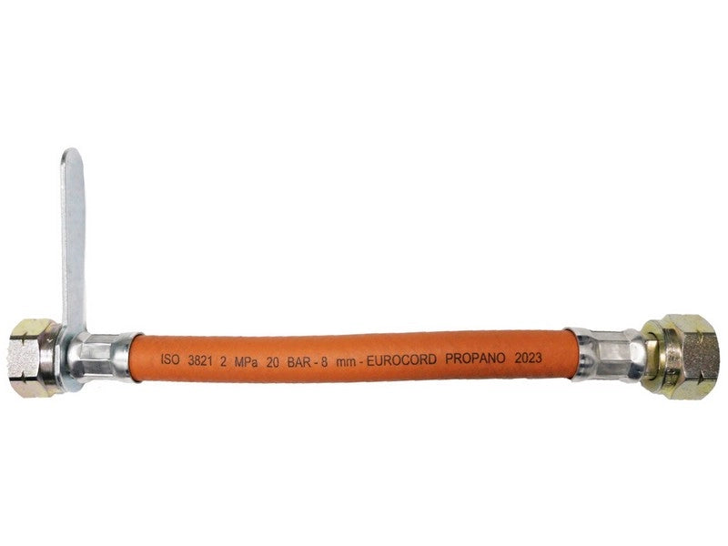 TUBO FLESSIBILE IN GOMMA PER CENTRALINE GAS CON CHIAVE Attacco 1/2 FF  cm. 50 6.00 pz