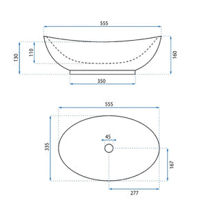 Lavabo Da Appoggio Rea Kate 56
