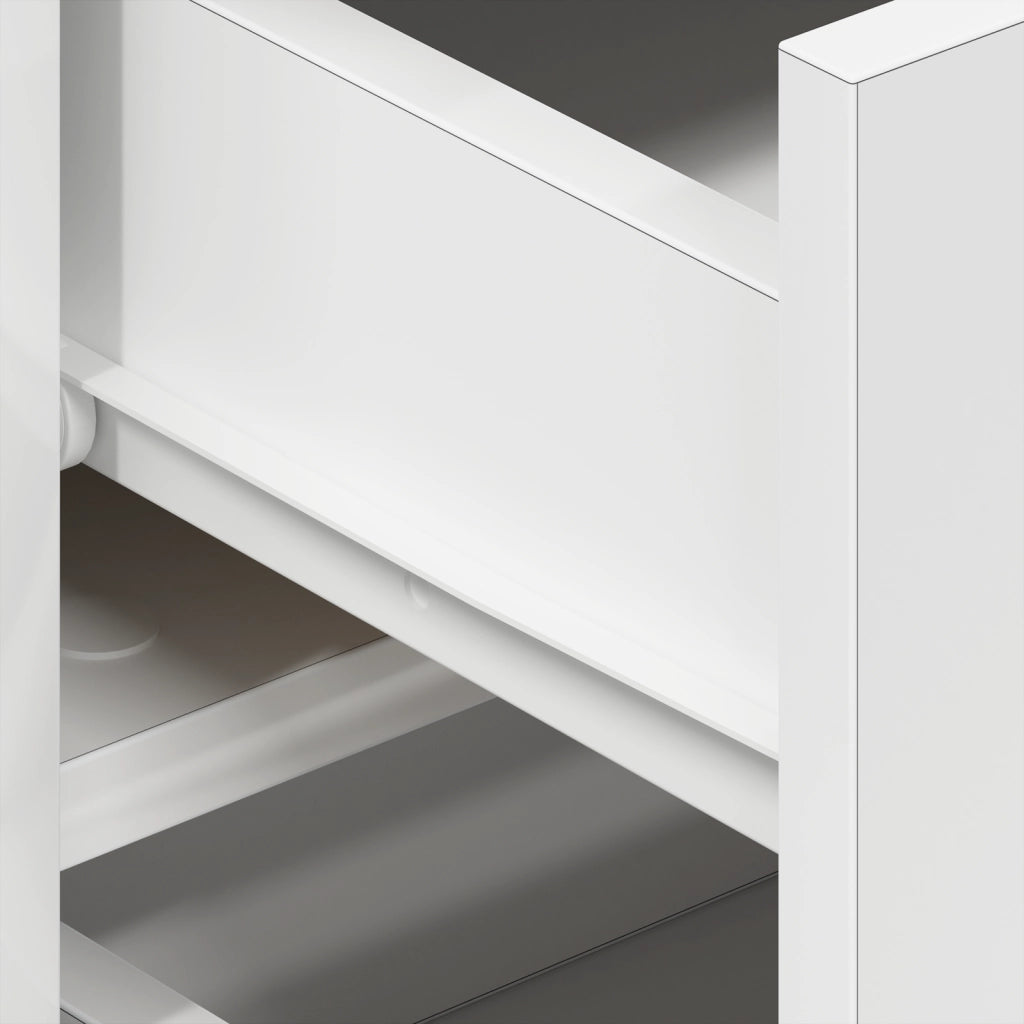 Credenza Bianca Bianca Legno 120 x 36 x 69 cm Stoccaggio