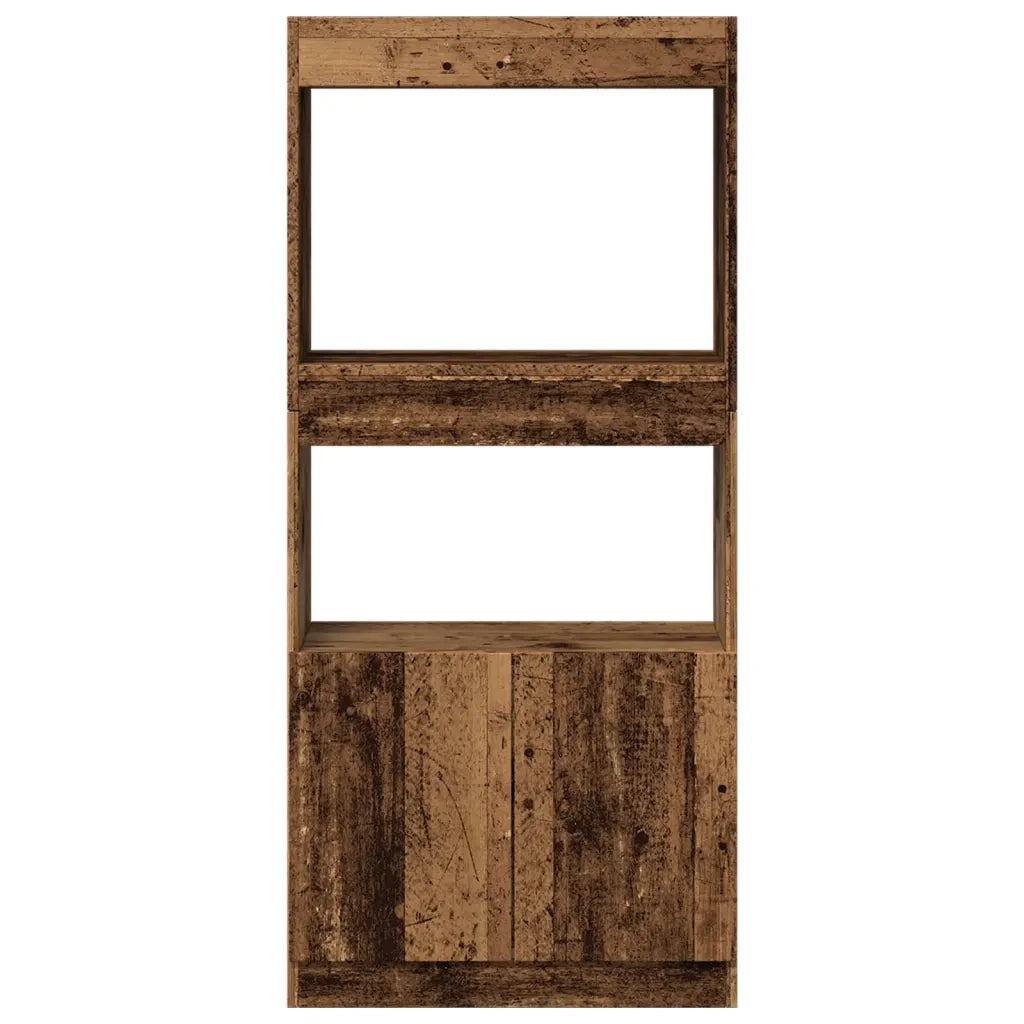 Credenza-Buffet-Armadio da cucina Legno Antico 63x33x140 cm in Truciolato
