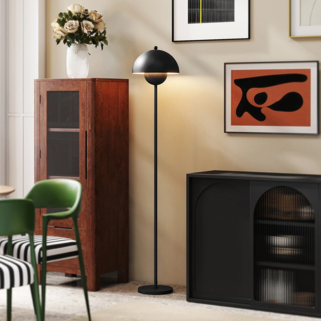 Lampada da Terra Moderna per Soggiorno ¨C Minimal ¨C Nero ?30x155 cm