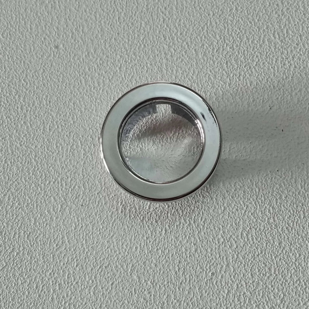 Ghiera anello cromato per fori da 13mm per troppo pieno lavabo e bidet - 2pz