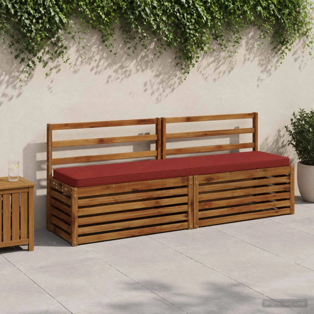 Cuscini per Panchina a 2 Pezzi VUGHT 2 pz 100% Poliestere Rosso 951475