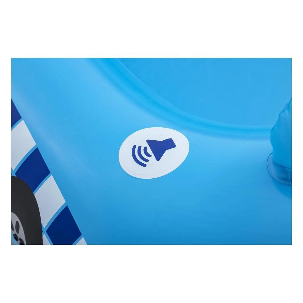 Trade Shop - Barchetta Auto Della Polizia Azzurro Con Altoparlante Incorporato 97x74cm 34153 -