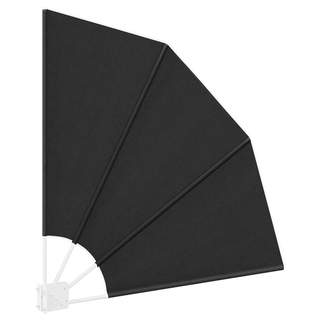 Schermo di Privacy per Balcone 115 x 115 cm Poliestere Nero 42000908
