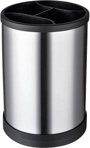 Organizzatore multifunzionale per cucina con pareti divisorie, design spazievolutivo, ideale per la conservazione di posate e accessori da cucina, nero, sostegno per cucina in acciaio inossidabile