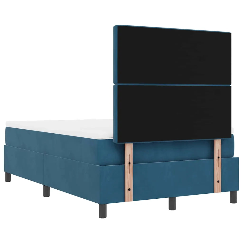 Letto a molle con materasso Blu scuro 120 x 190 cm Velluto 3344436
