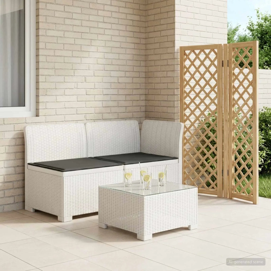 Divano da Giardino a 2 Posti con Cuscini Aspetto Rattan PP 8011933
