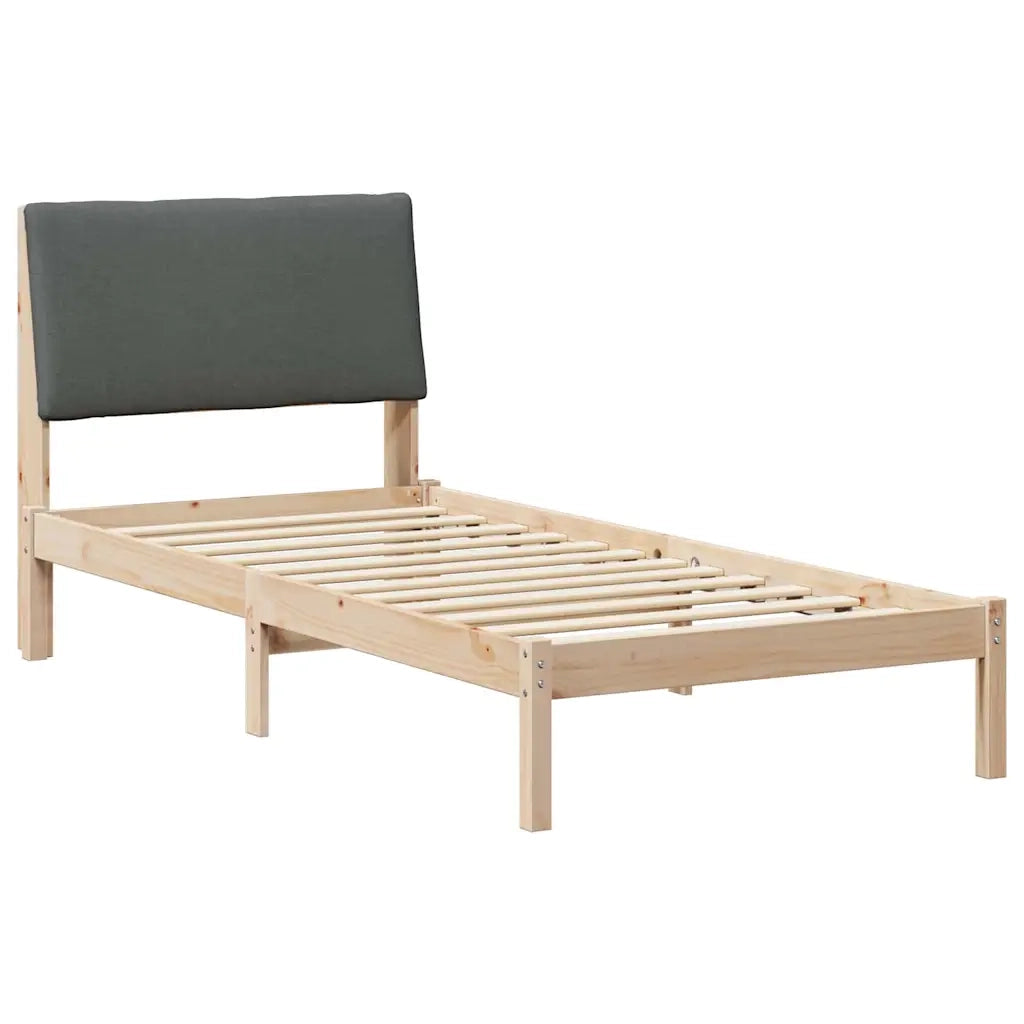 Struttura del Letto marrone e grigio scuro 90 x 190 cm