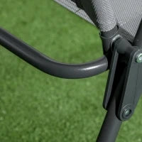Set da Giardino 3 Pezzi con 2 Sedie 53.5x64x93 cm e Tavolino da Caffè Ø45x50 cm, in Metallo, Grigio Chiaro