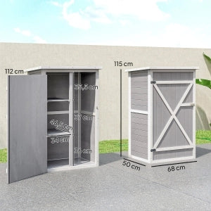 ARMADIO DA GIARDINO 75x56x115 cm Nero in legno
