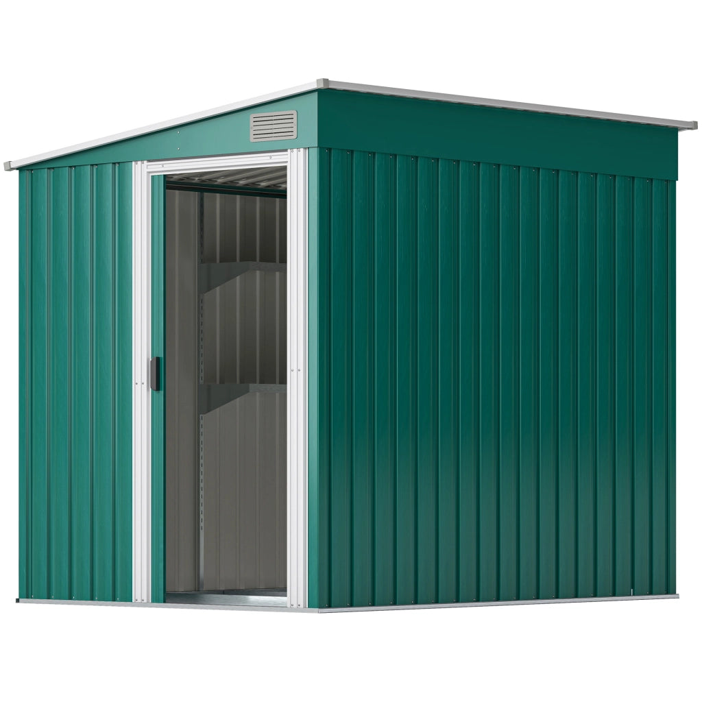 Capanno Attrezzi Giardino in Metallo ¨C Zephmum ¨C Verde 150x200x200 cm