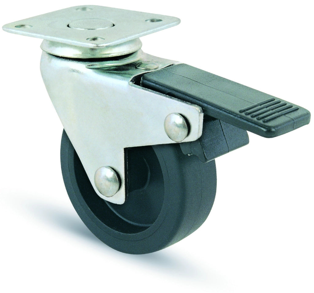 Avo RUOTA GIREVOLE PER MOBILI+FRENO art.220BIS mm.50-piastra mm. 40x40 12.00 pz