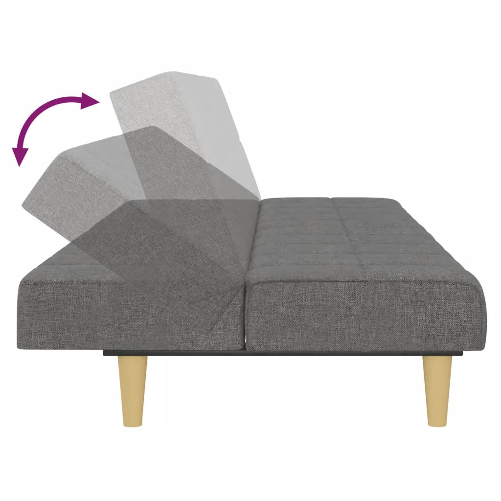 Divano Letto a 2 Posti-Sofa Letto 2 Posti-Daybed Grigio Chiaro in Tessuto 498104