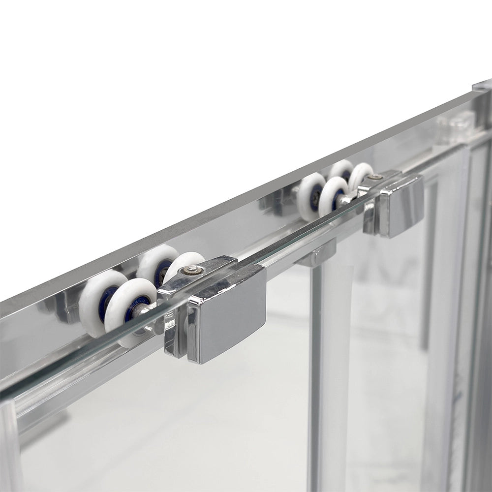 Box doccia angolare 70x150 con porta scorrevole in vetro trasparente Ted
