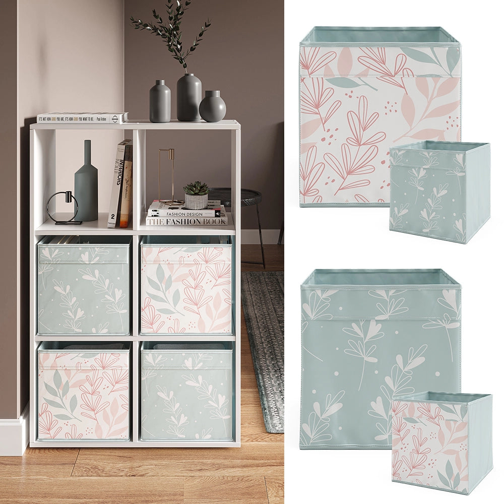 Vicco Scatola pieghevole Turchese 30 x 30 cm Set di 2