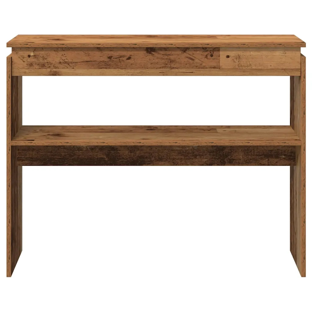 Tavolino Consolle | Tavolo d'Ingresso Legno Antico 102x30x80 cm in Truciolato