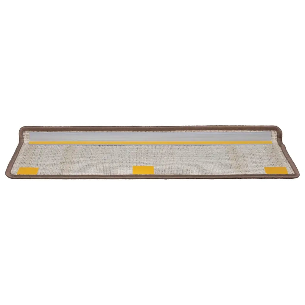 Tappetini per scale autoadesivi 15 pcs Marrone 65 x 21 x 4 cm 42011456