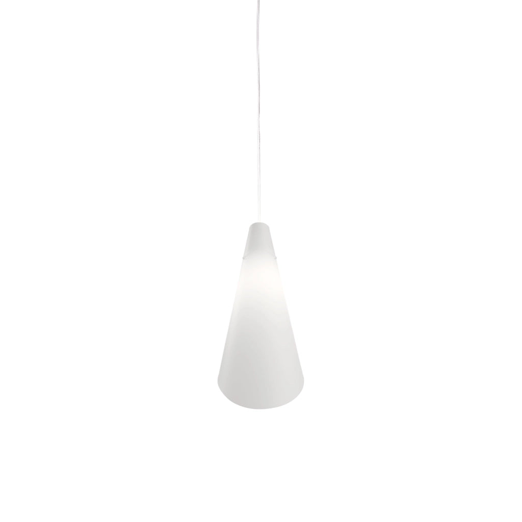Sospensione Moderna Calle Polilux ® Bianco E Metallo Cromo 1 Luce E27