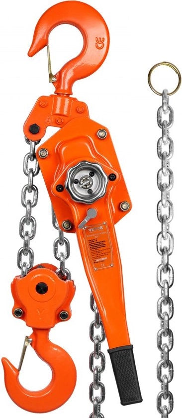 Takel in acciaio 6T carico di sollevamento katroltakel 2,8 m altezza di sollevamento Takel a hefboom Ф10x30 mm catena Takel 340N di trazione Trattore pesante doppio palo catena Takel