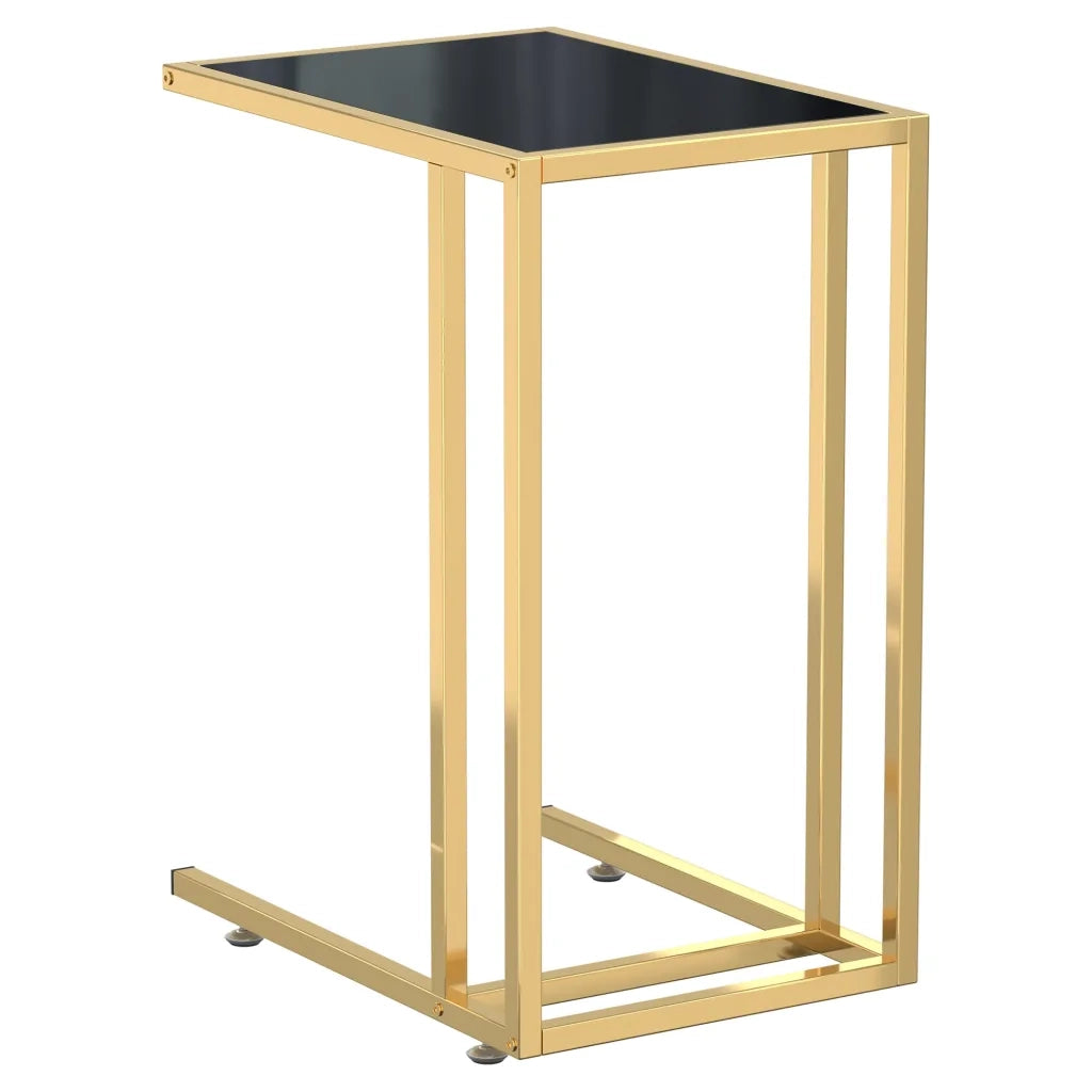 Tavolino per Computer-Tavolino da soggiorno-Tavolo Nero 50x35x65 cm in Vetro Temperato 541334