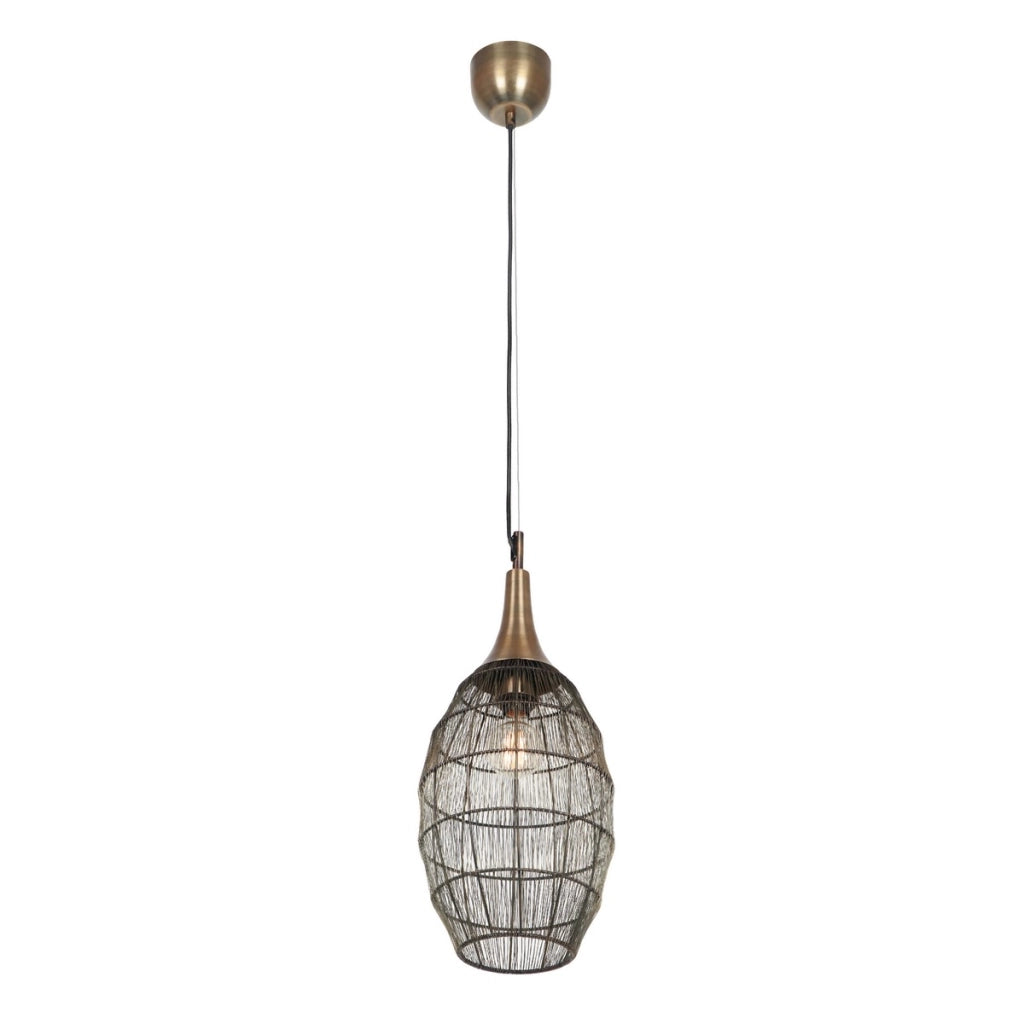 Lampada a sospensione industriale SORAYA patina Ø26 E27 Trio
