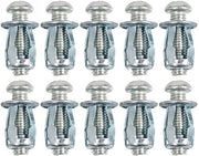 Muratura Holle Muurankers 10 pezzi - Extra corti M6 - Viti metalliche - Adatti per porte/wande intere - Ben fissati - Placchette in alluminio/ferro/legno - Viti per parete