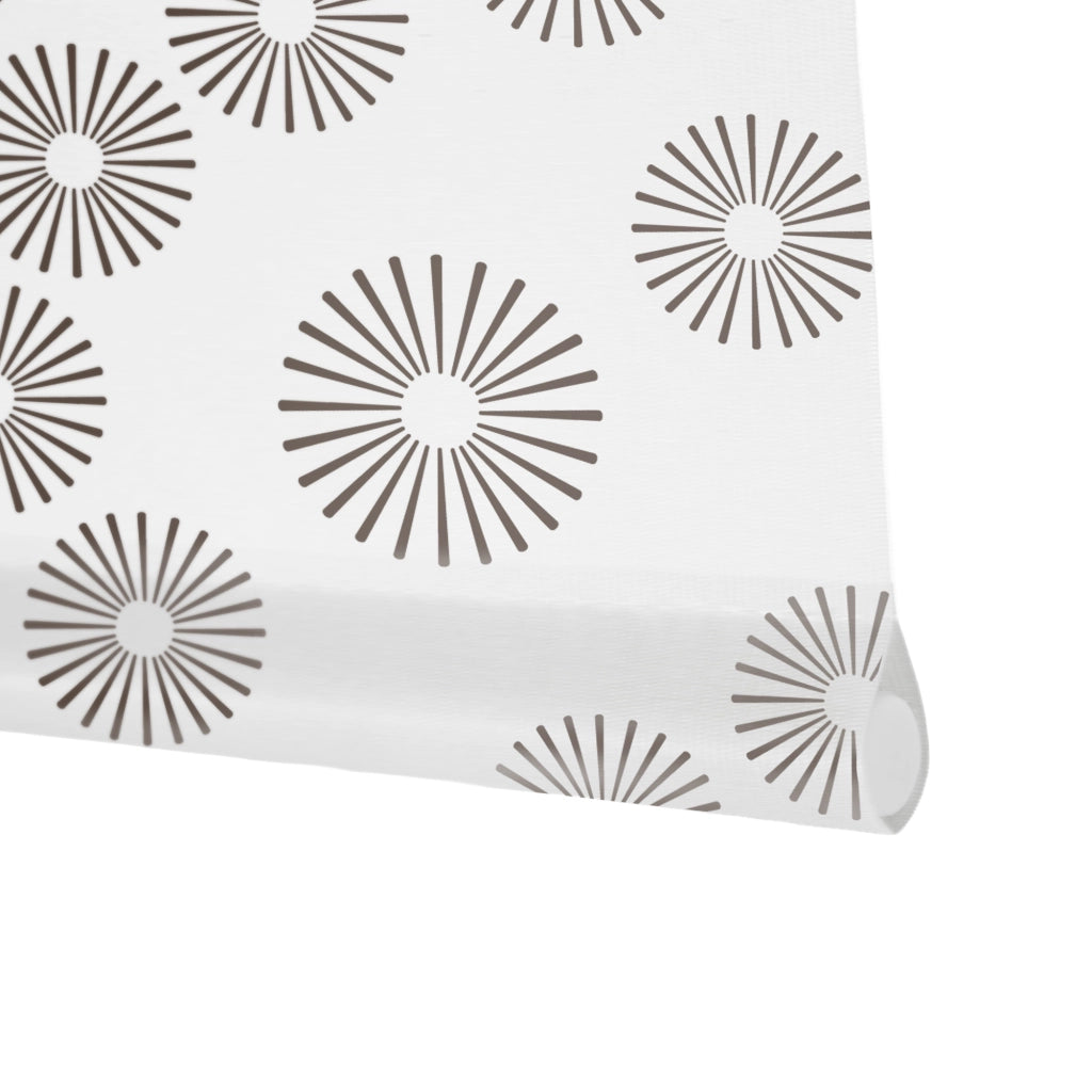 VIEWTEX Tenda a rullo Pasodoble Printed Bianco e Marrone 120 X 250cm - Made in Europe - 5 anni di Garanzia