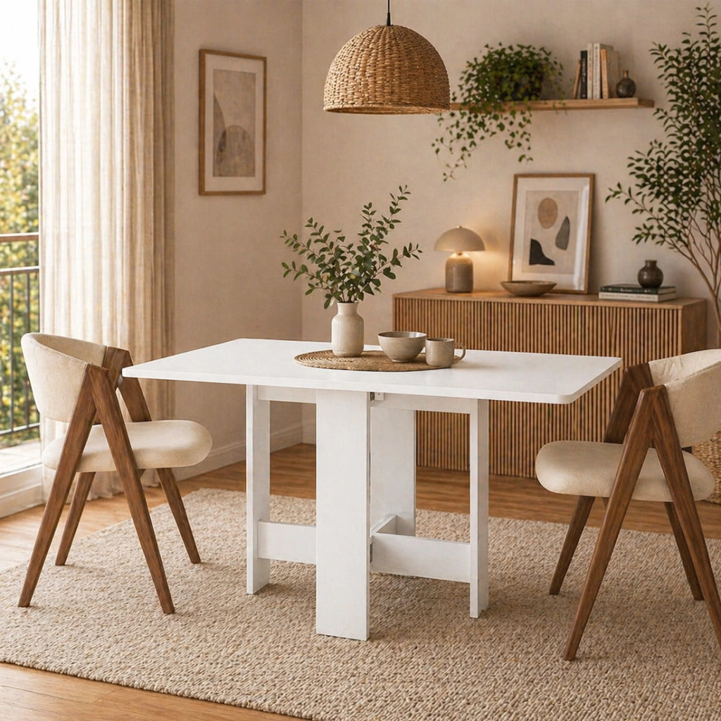 Tavolo consolle allungabile Artemio 30-130x76 cm Salvaspazio Legno Bianco